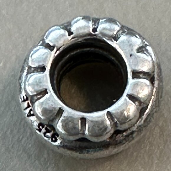 PANDORA Dots & Lines Charm SPACER RETIRED 925 ALE Bead - EUC - Picture 6 of 8